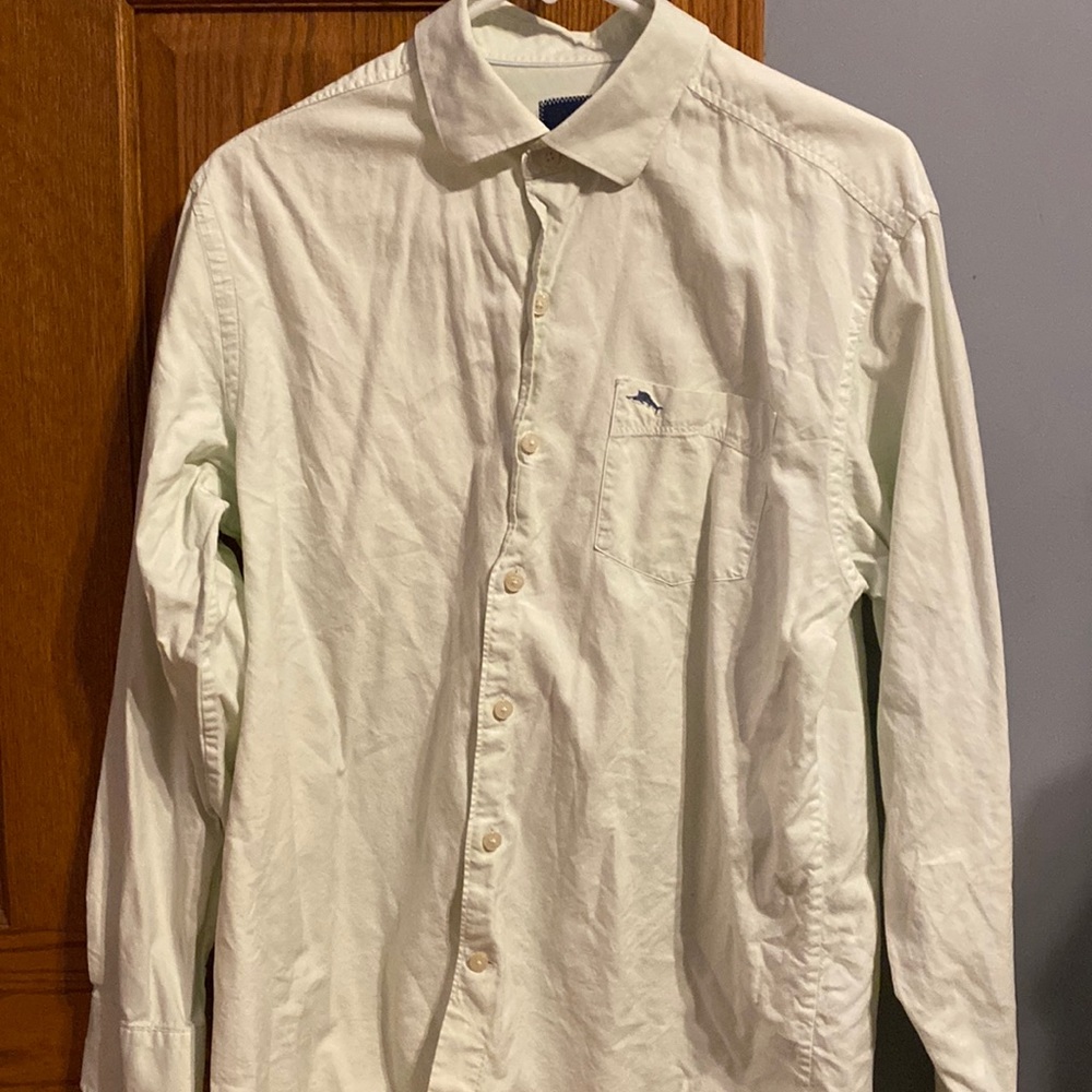 Tommy Bahama Light Green Button Up Long Sleeve